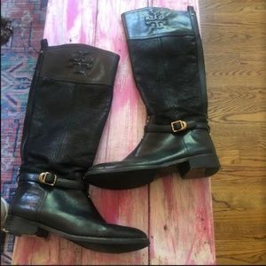 Black Tory Burch Riding Boots